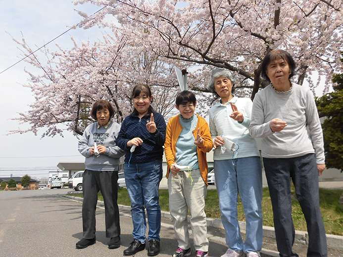 函館青年寮　散歩の時のワンショット