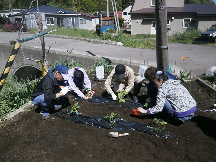 サポートかわつき　園芸クラブ苗植え