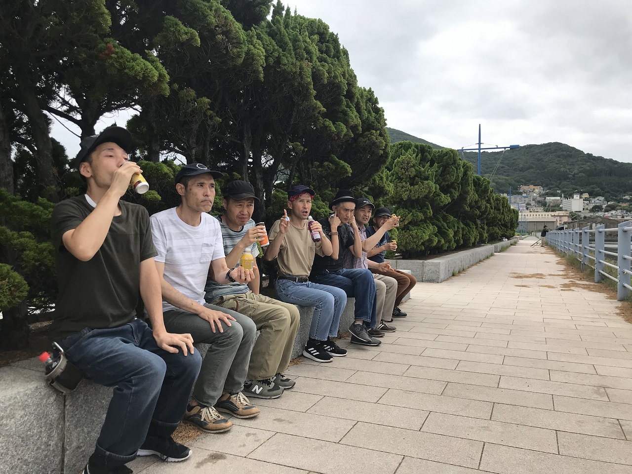 サポートすばる　緑の島にて休憩タイム