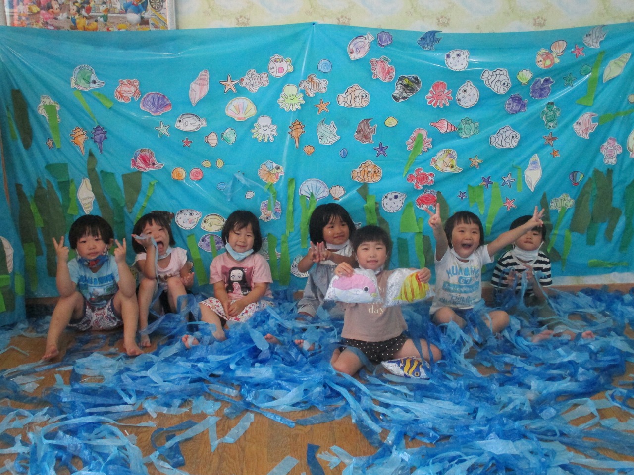 浜分こども園　「３歳児　海ごっこ」